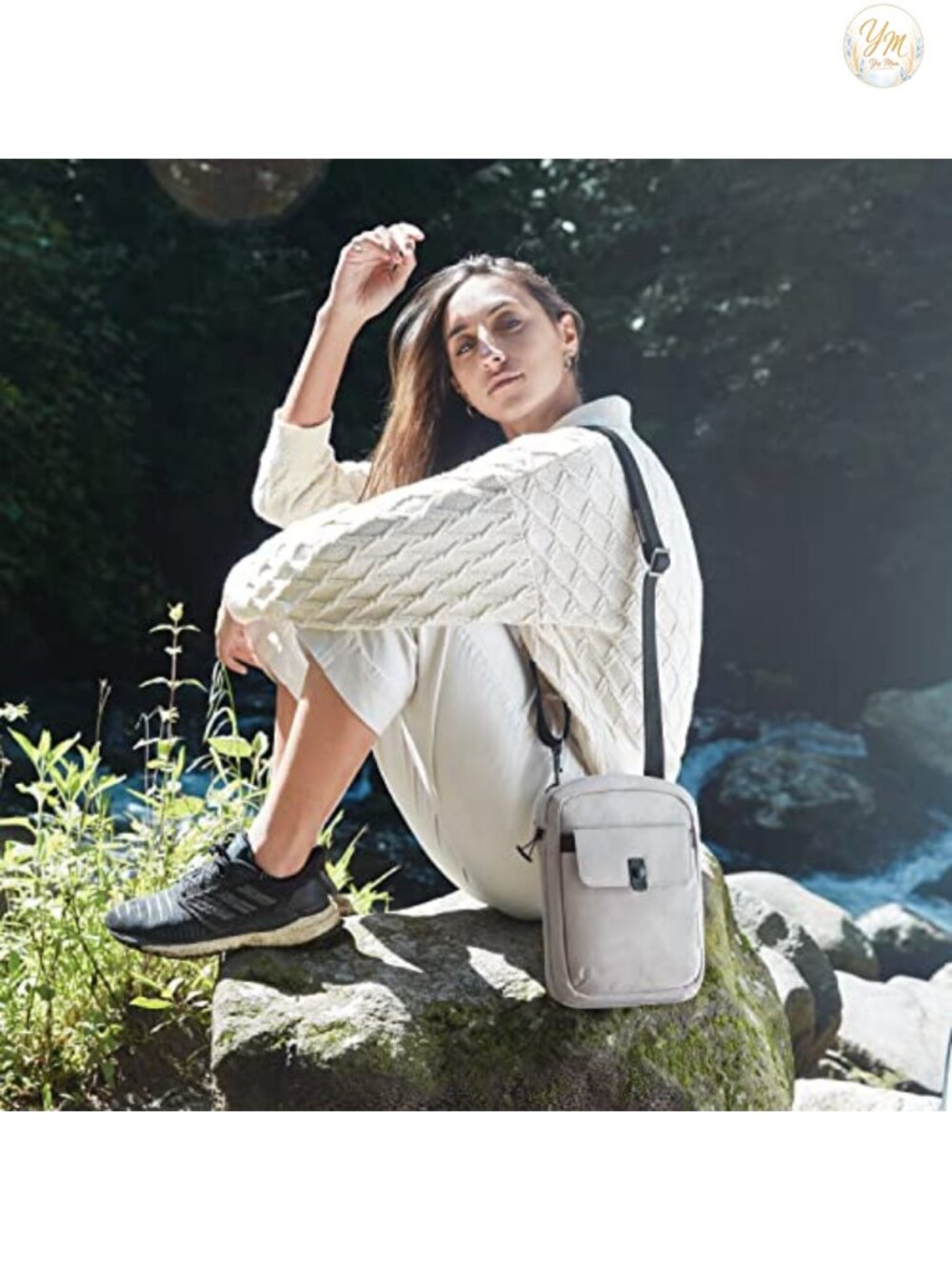 Anti-Theft Slim Crossbody Bag with RFID Blocking, Adjustable Strap